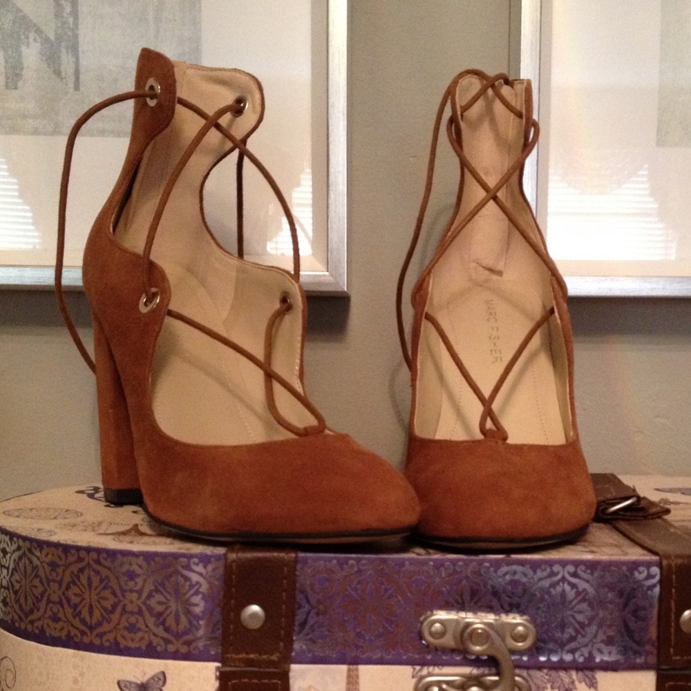 Marc Fisher Suede Lace Up Pumps